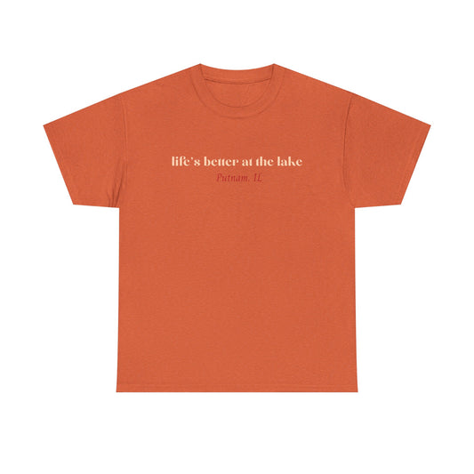 life's better at the lake, Unisex Cotton Tee